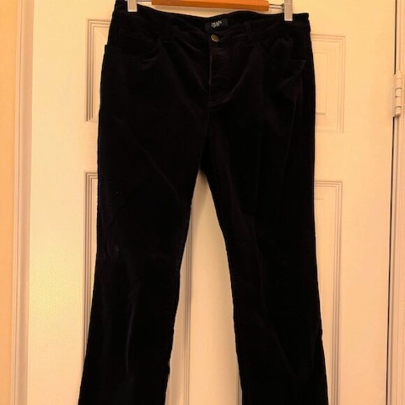 Chaps Women's Fine Gauge Corduroy Navy Blue Pants Size 10 - Picture 1 of 4